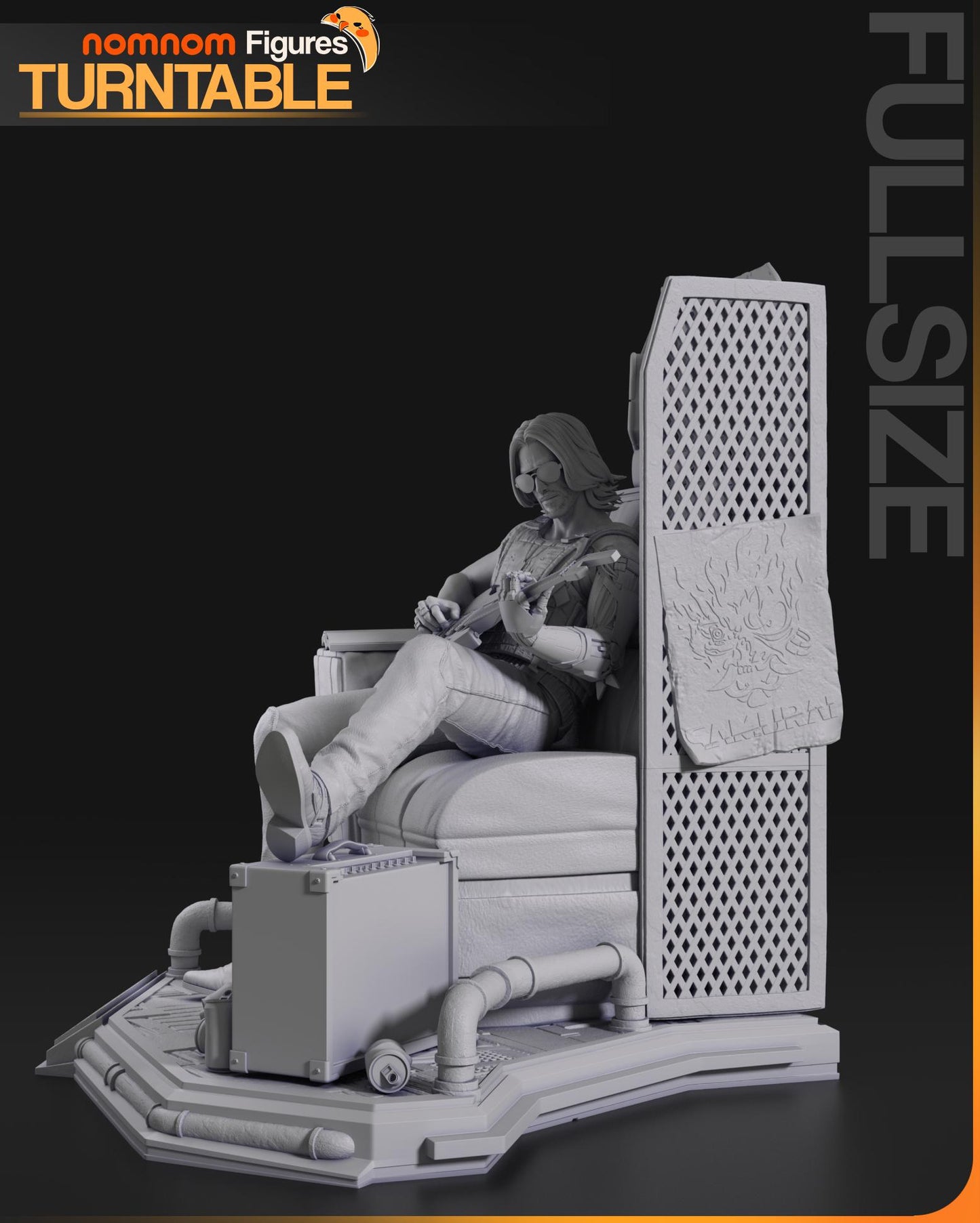 Johnny Silverhand Statue Model Kit by Nom Nom Figures