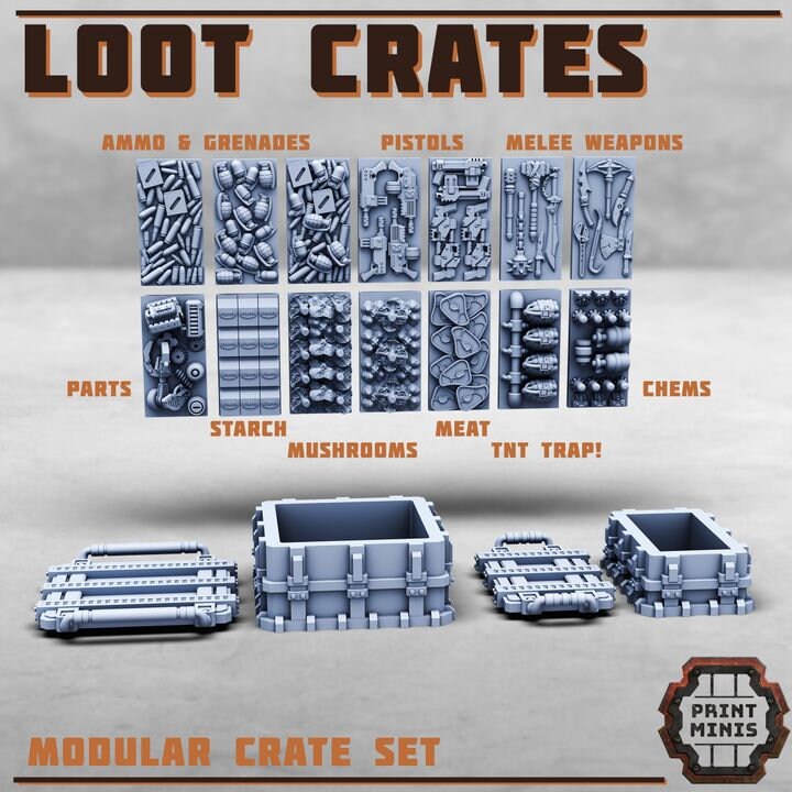 Loot Crates by Print Minis Miniatures