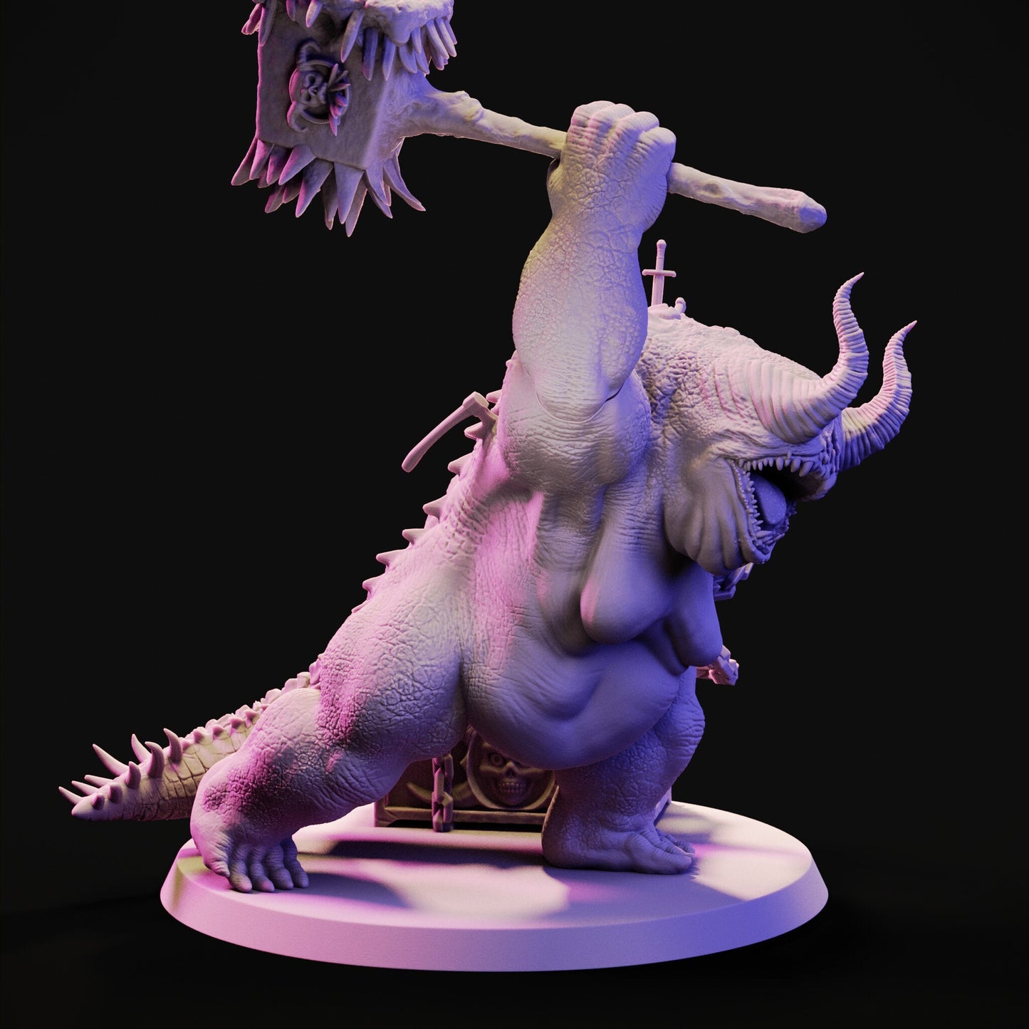 Gold Afflicted Demon by Jigglystix Pin Up Factory Miniatures