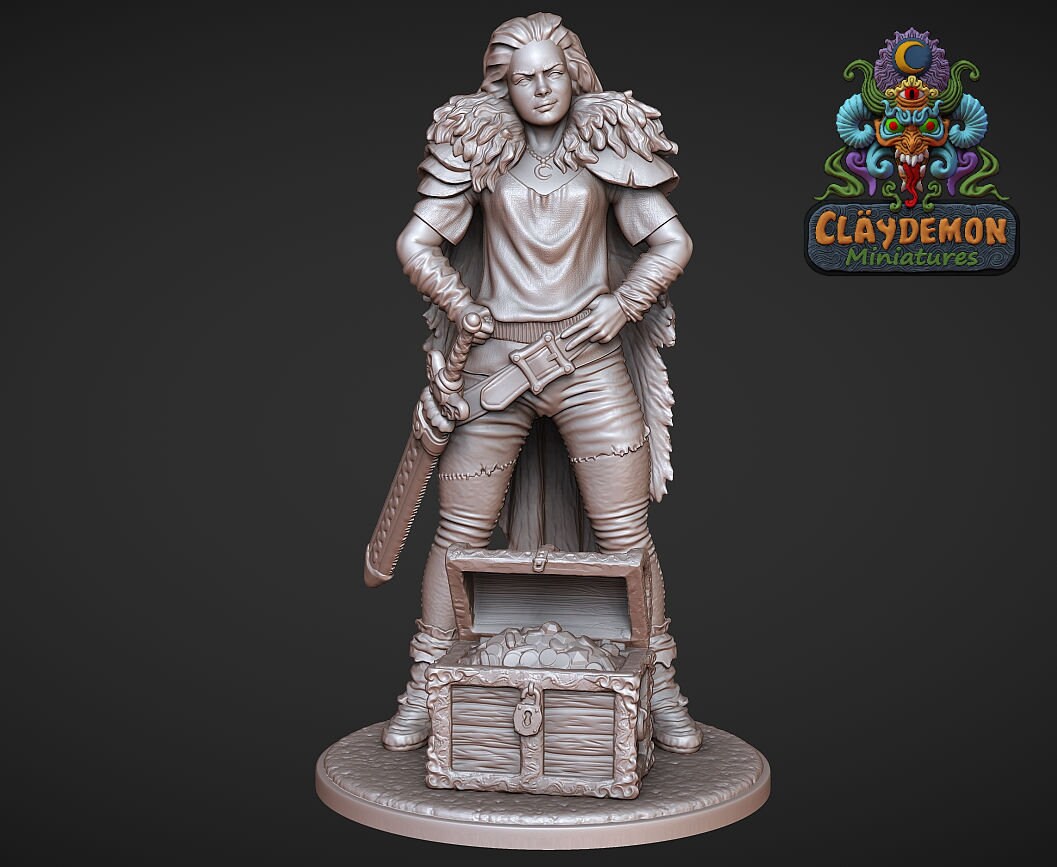 Little Wolf Bandit Leader by Claydemon Miniatures