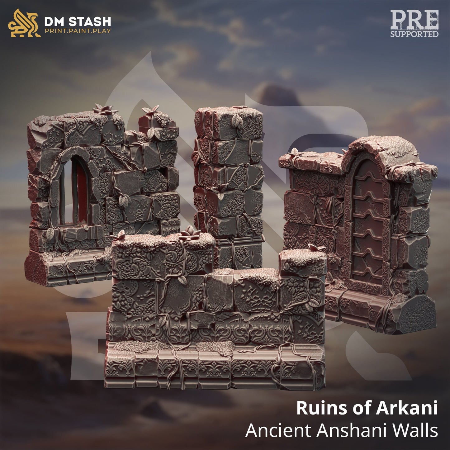 Ancient Walls from "Orcish Incursion" by DM Stash Miniatures
