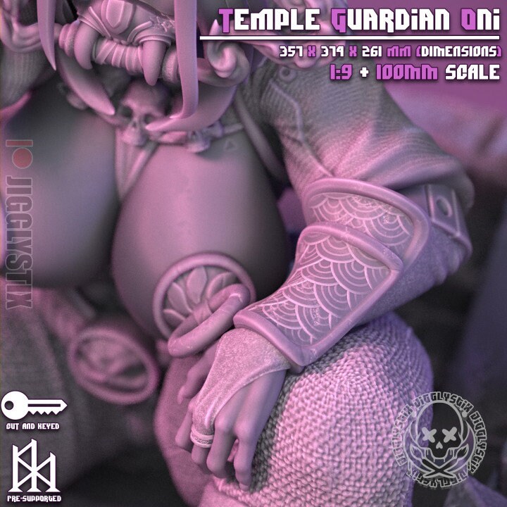Oni Temple Guardian Statue Kit by Jigglystix Pin Up Factory