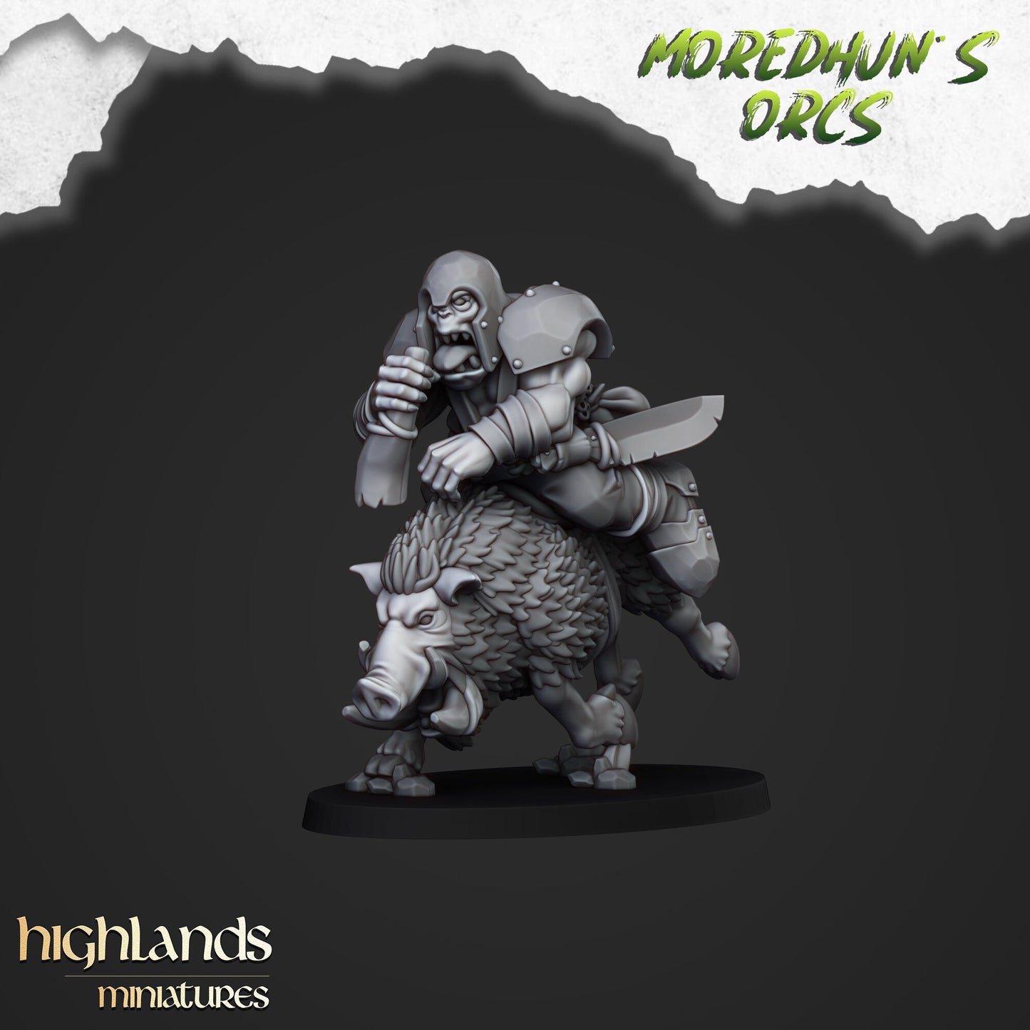 Orc Boar Calvary Unit By Highland Miniatures