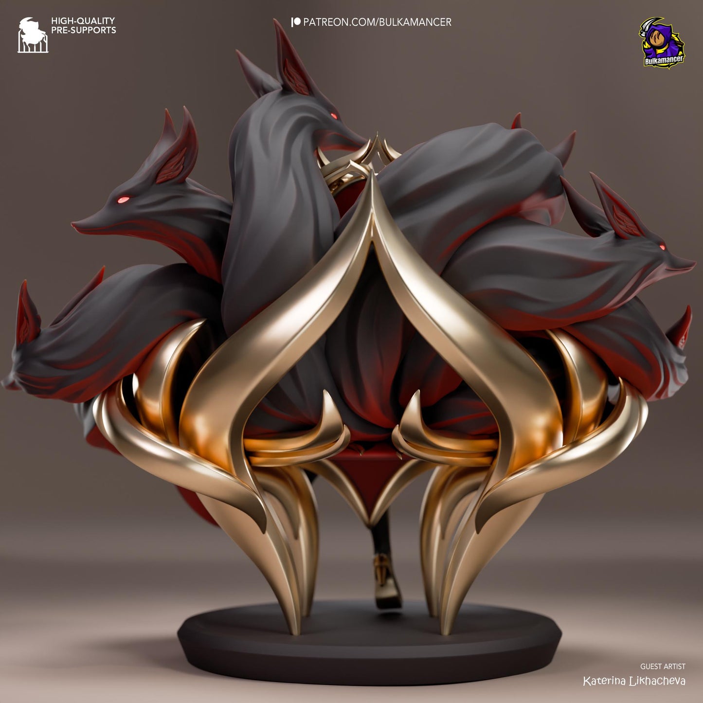Legendary Kitsune Statue Model Kit by Bulkamancer Sculpts