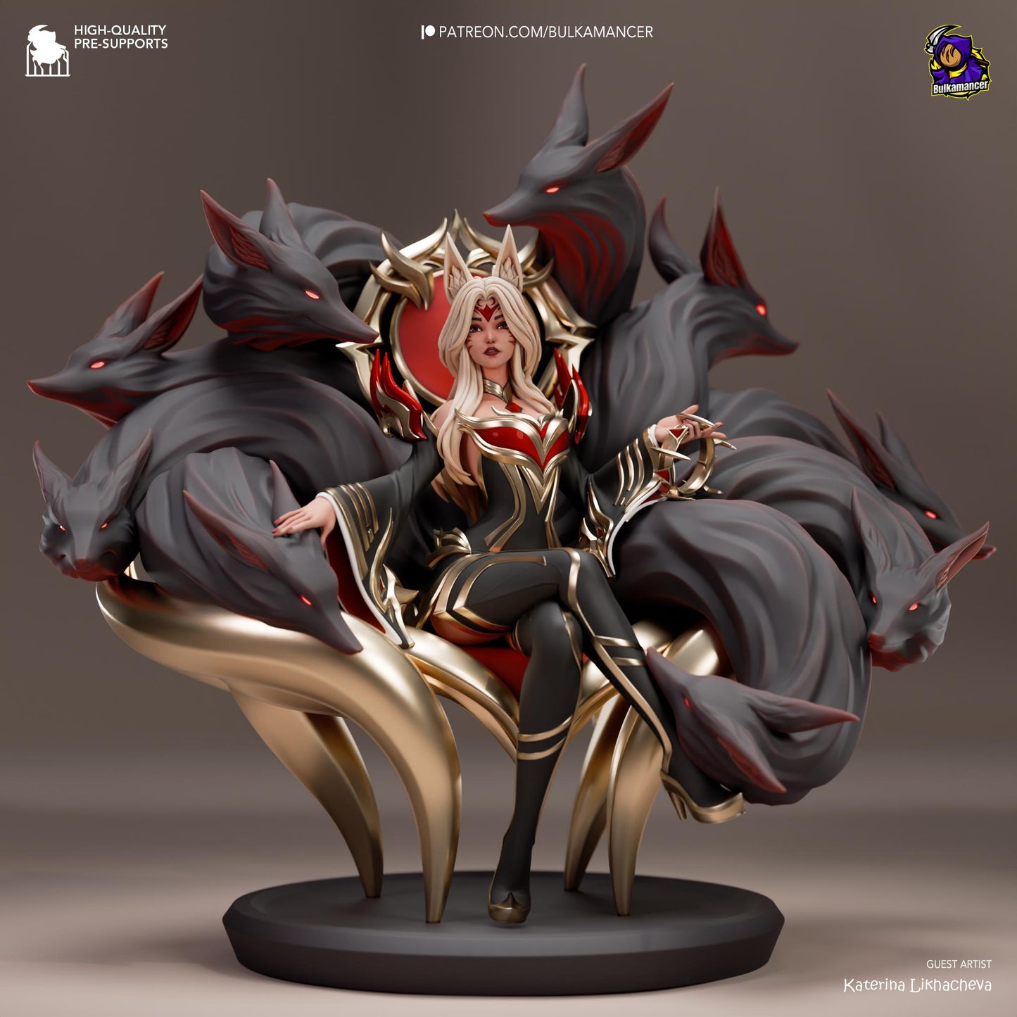 Legendary Kitsune Statue Model Kit by Bulkamancer Sculpts