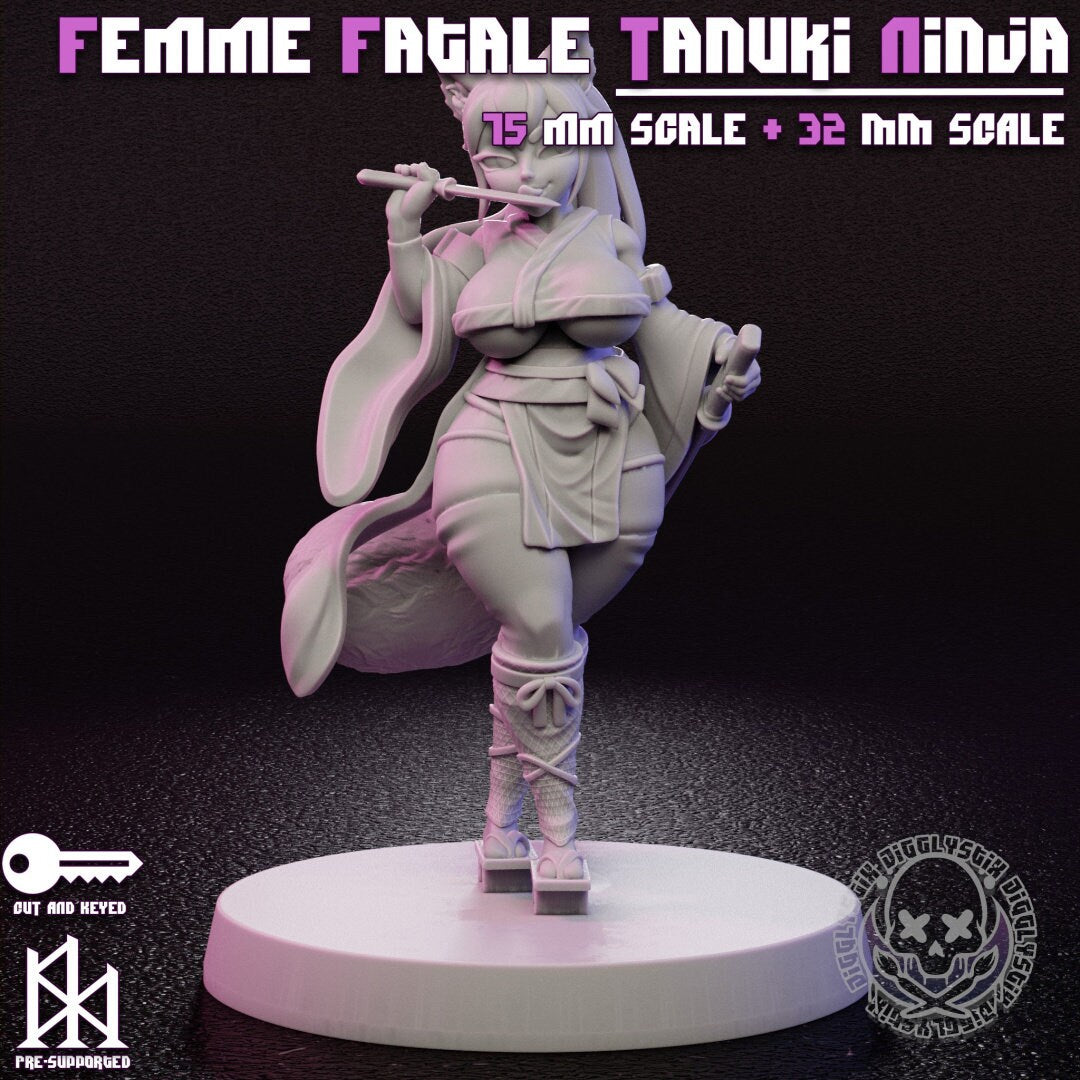 Female Tanuki Ninjas by Jigglystix Pin Up Factory