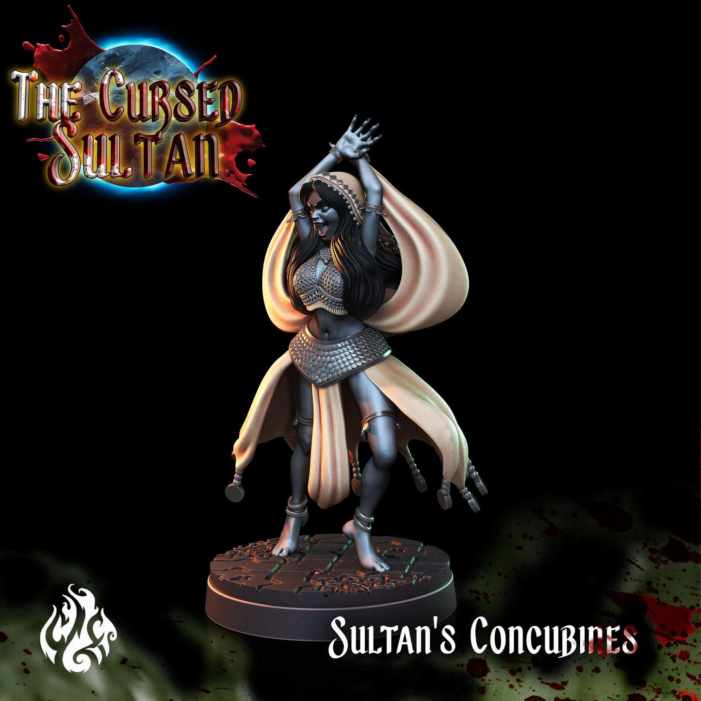 Sultan's Concubines from "Cursed Sultan" by Crippled God Foundry Miniatures