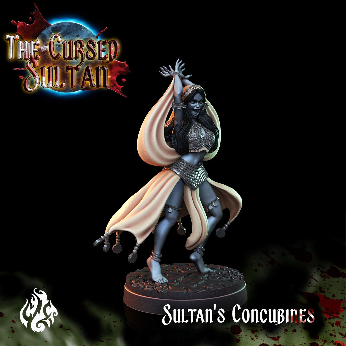 Sultan's Concubines from "Cursed Sultan" by Crippled God Foundry Miniatures