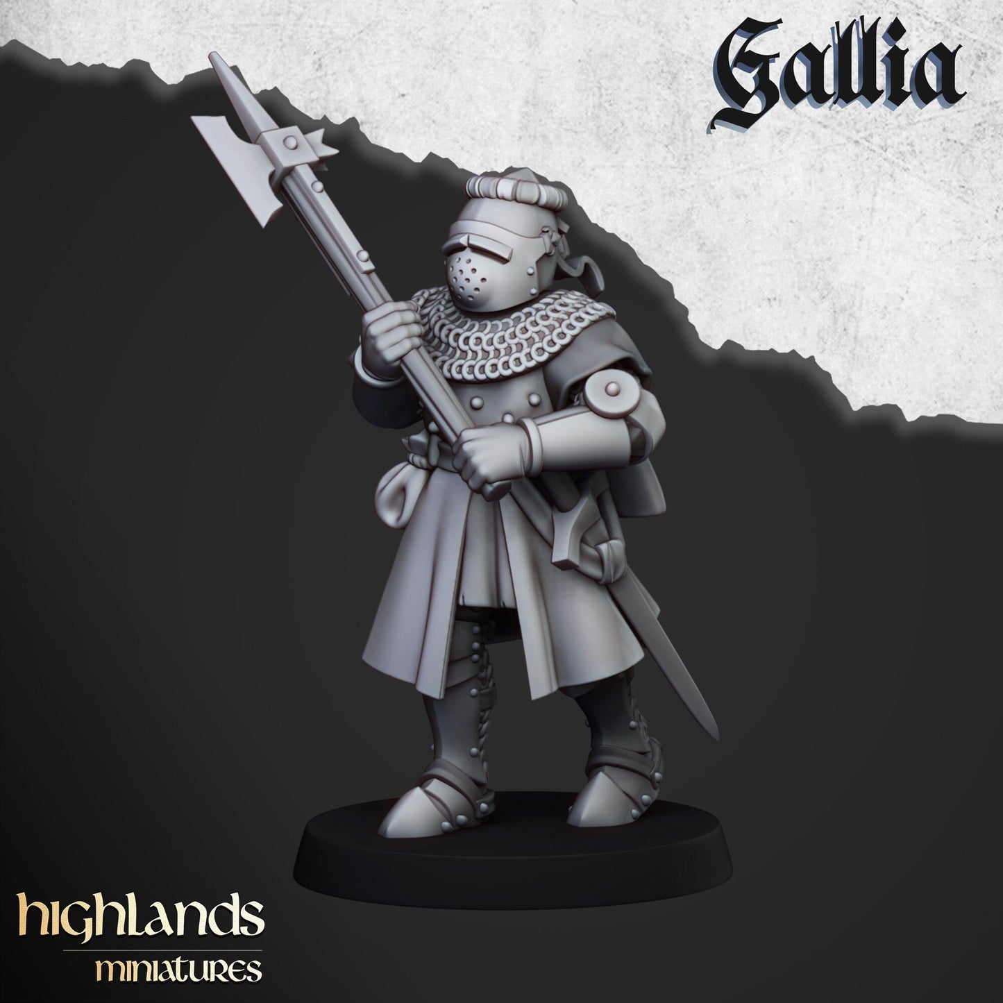 Knights on Foot Unit of Gallia by Highland Miniatures