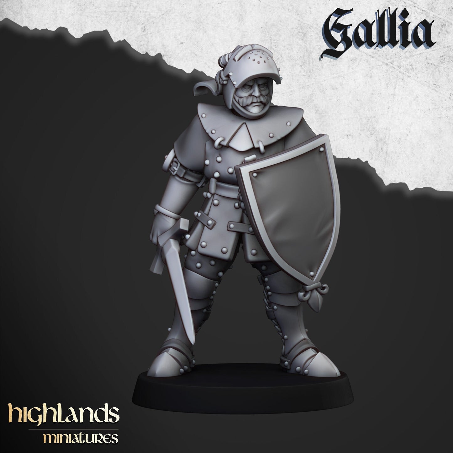 Knights on Foot Unit of Gallia by Highland Miniatures