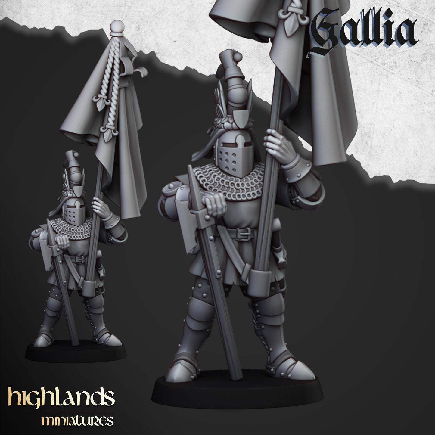 Knights on Foot Unit of Gallia by Highland Miniatures