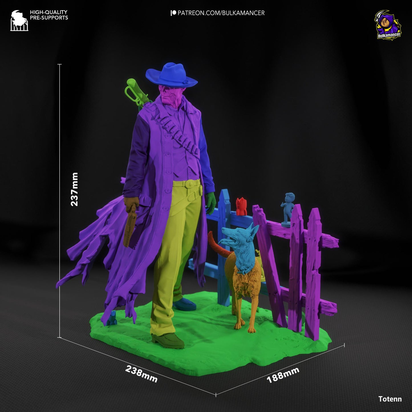 Undead Cowboy Statue Model Kit by Bulkamancer Sculpts