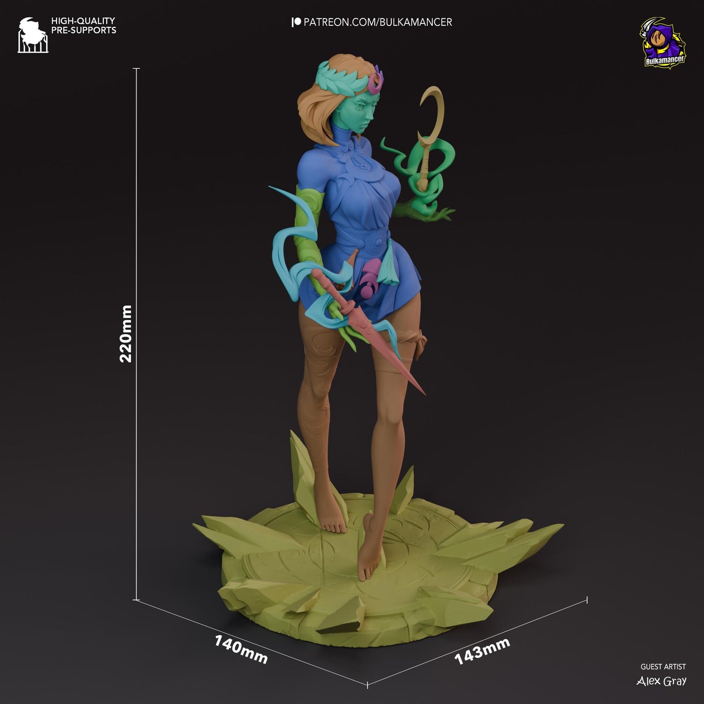 Underworld Princess Statue Model Kit by Bulkamancer Sculpts