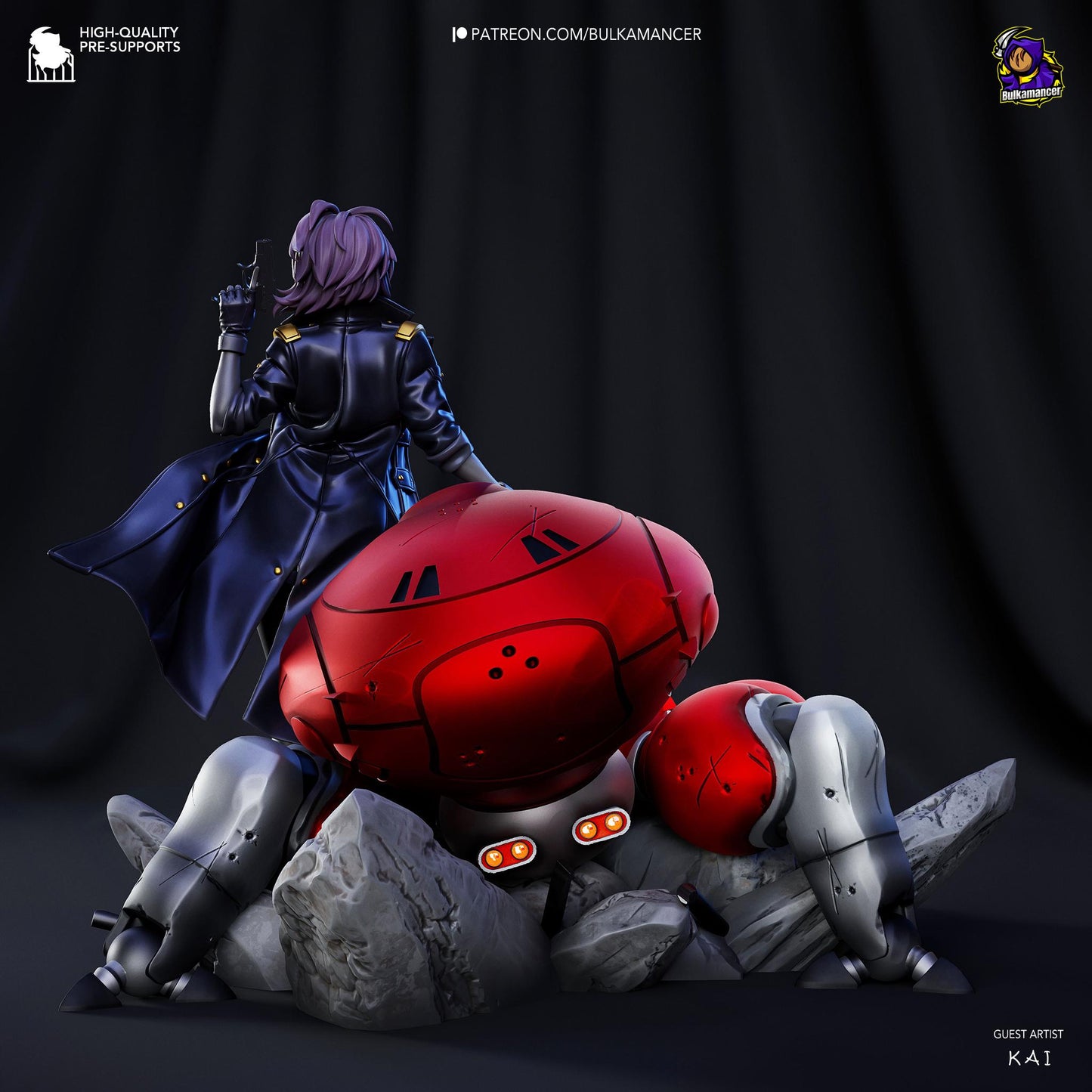 Cyber Ghost Statue Model Kit by Bulkamancer Sculpts