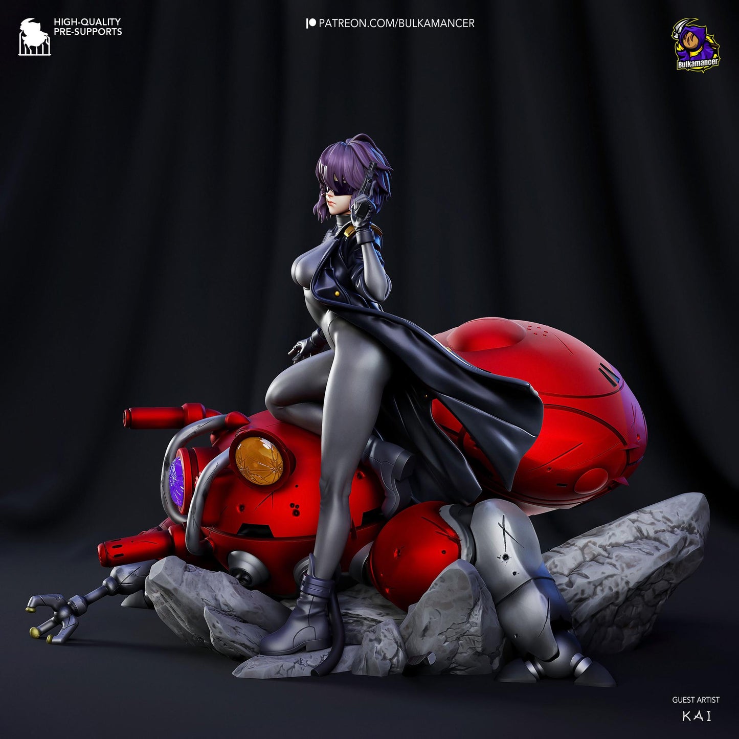 Cyber Ghost Statue Model Kit by Bulkamancer Sculpts