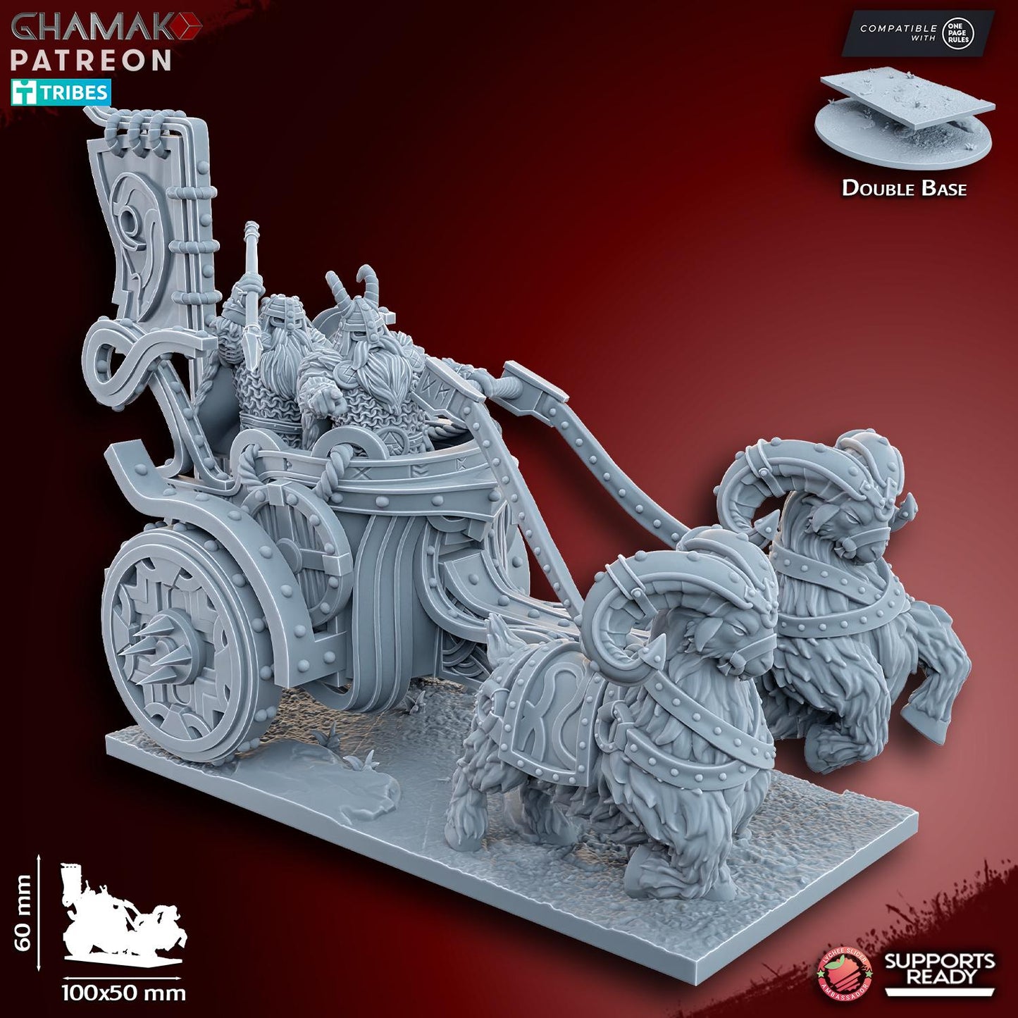 Dwarven Goat chariot by Ghamak Miniatures
