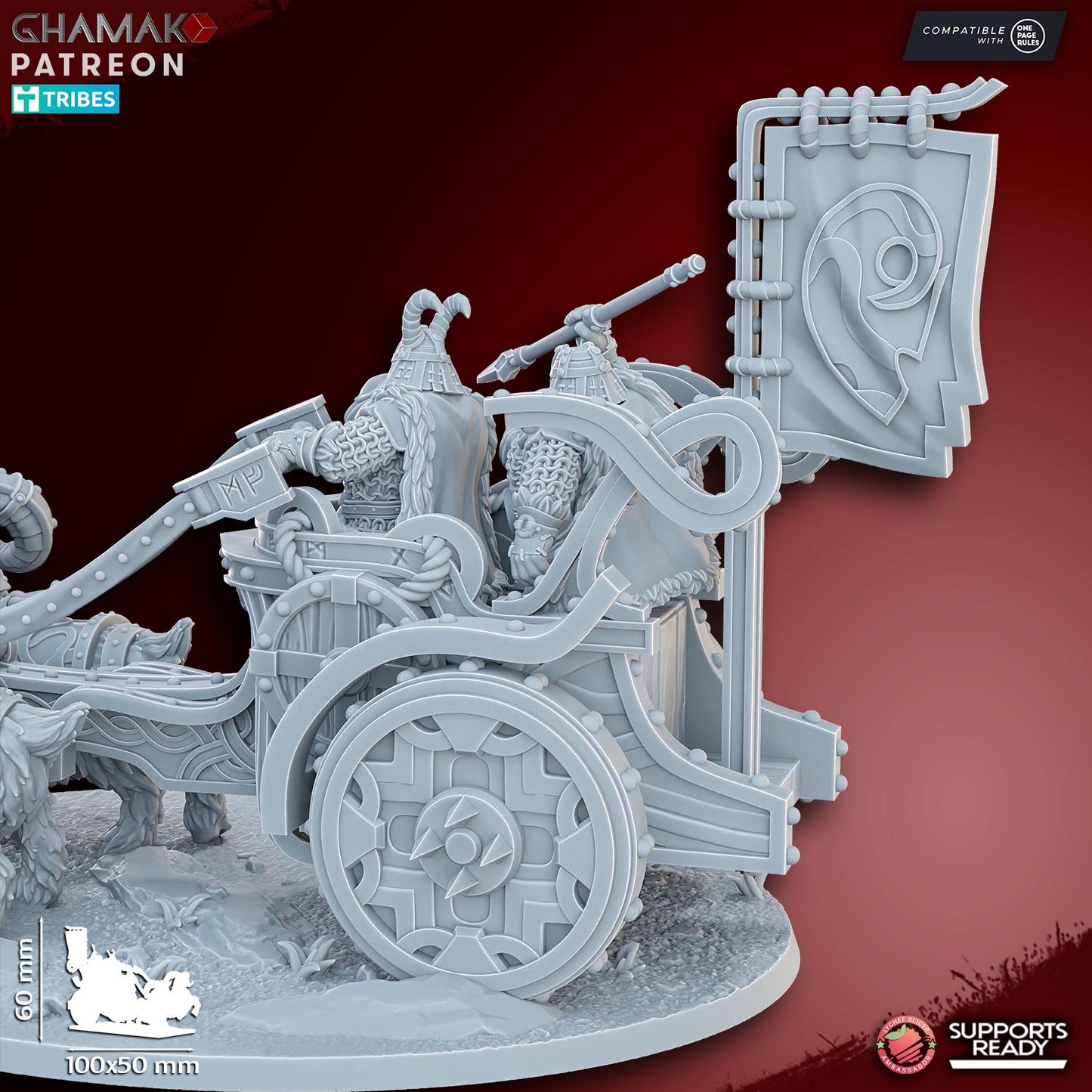 Dwarven Goat chariot by Ghamak Miniatures