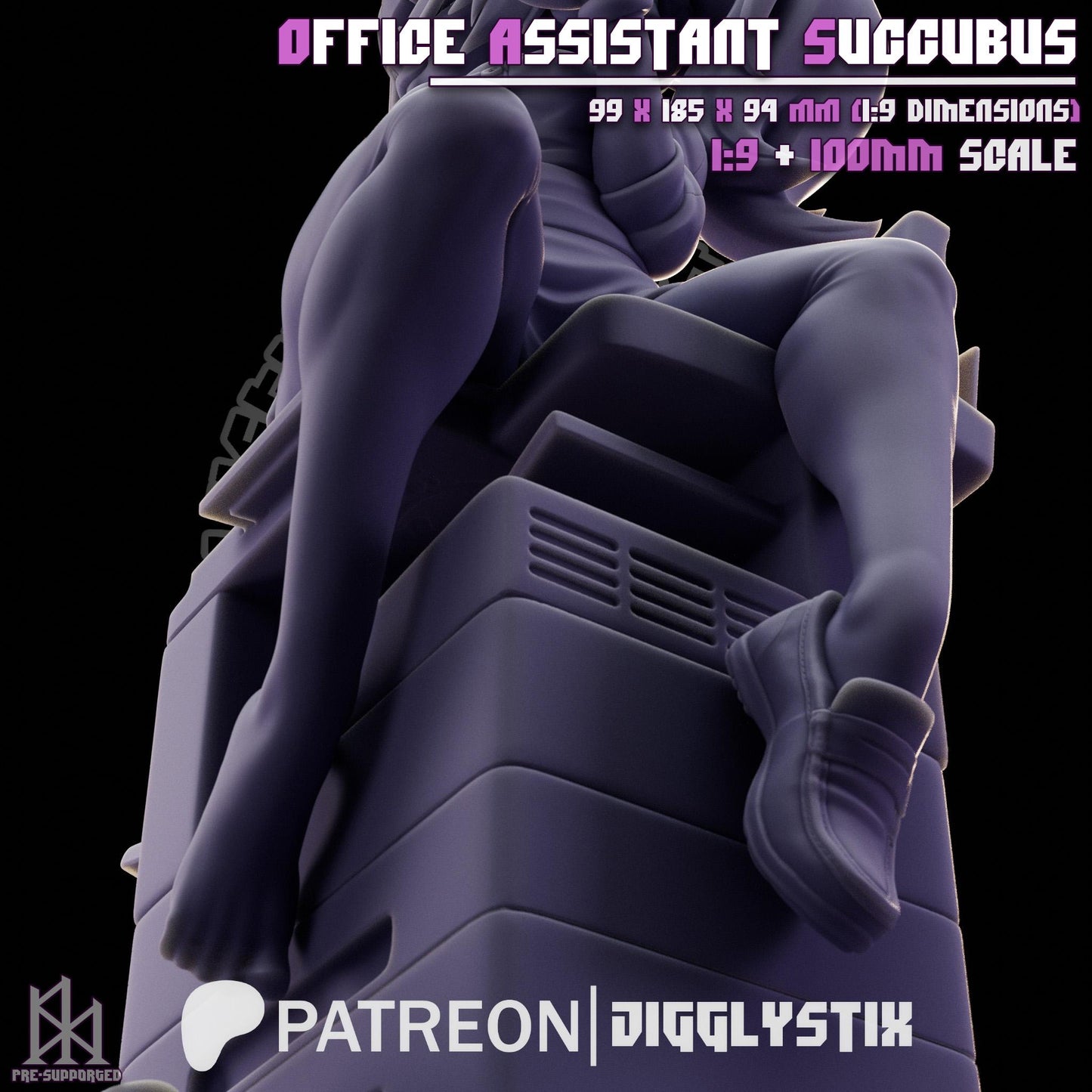 Office Assistant Succubus by Jigglystix Pin Up Factory Miniatures