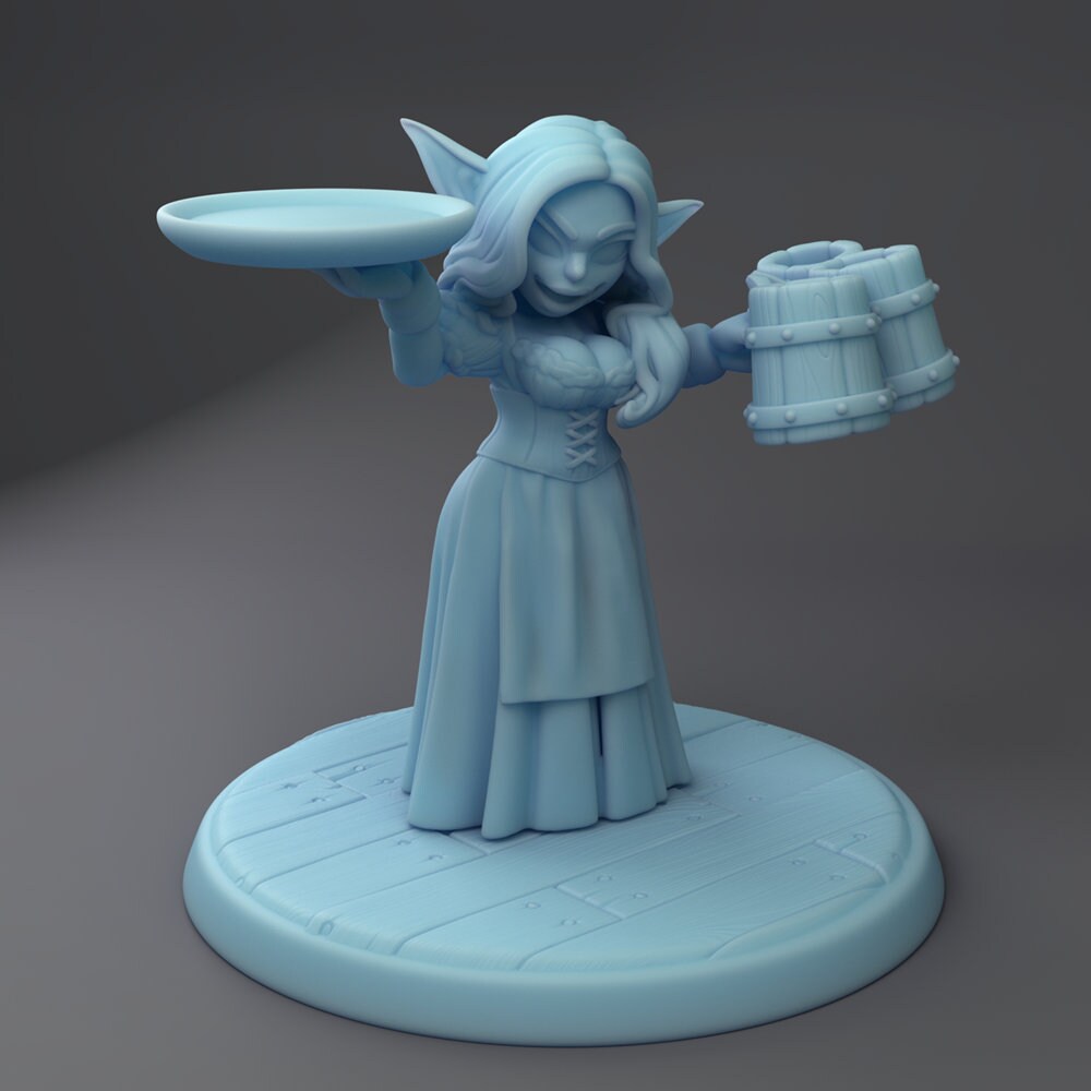 Goblin Waitress from "Tavern Drinking Contest" by Twin Goddess Miniautres