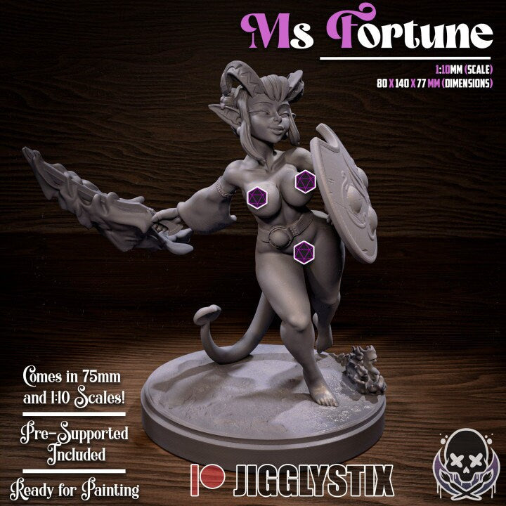 Fire Dancer Tiefling by Jigglystix Pinup Factory Miniatures