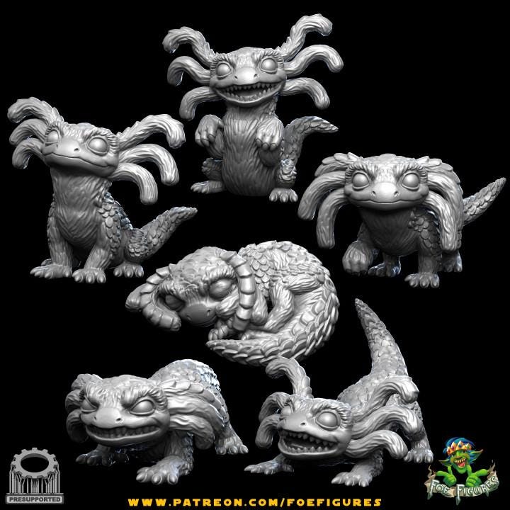 Axoldillo Creature Bundle Scifi by Foe Figures Miniatures