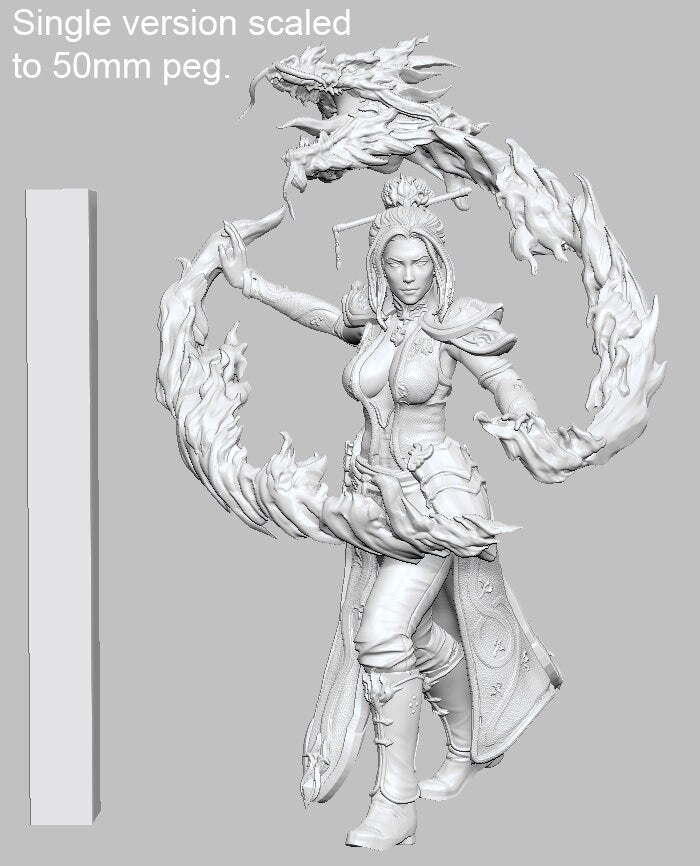 Fire Dragon Queen by 3DArtguy Miniatures