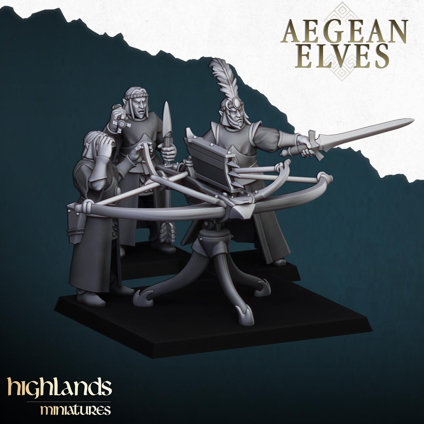Balista Unit of Aegean Elves by Highland Miniatures