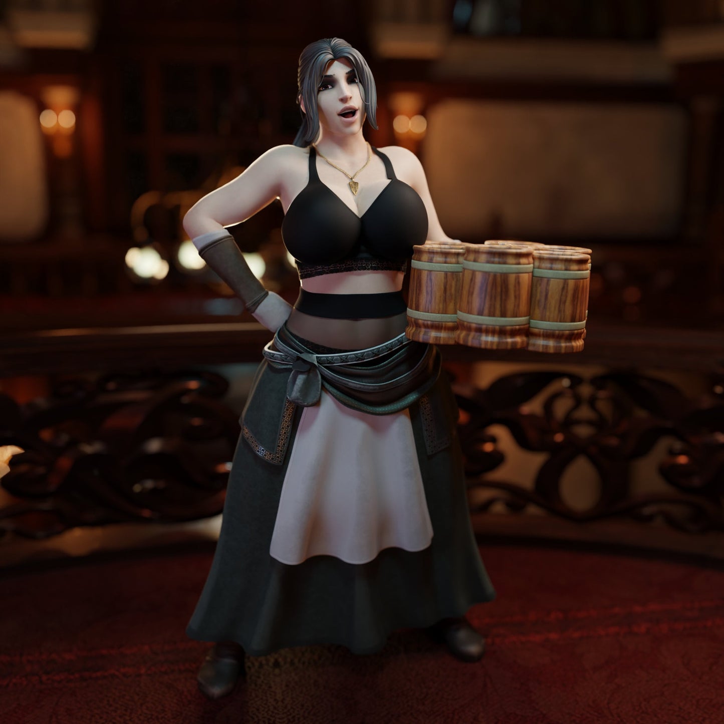 Jane Vampire Barmaid by QB Works Miniatures
