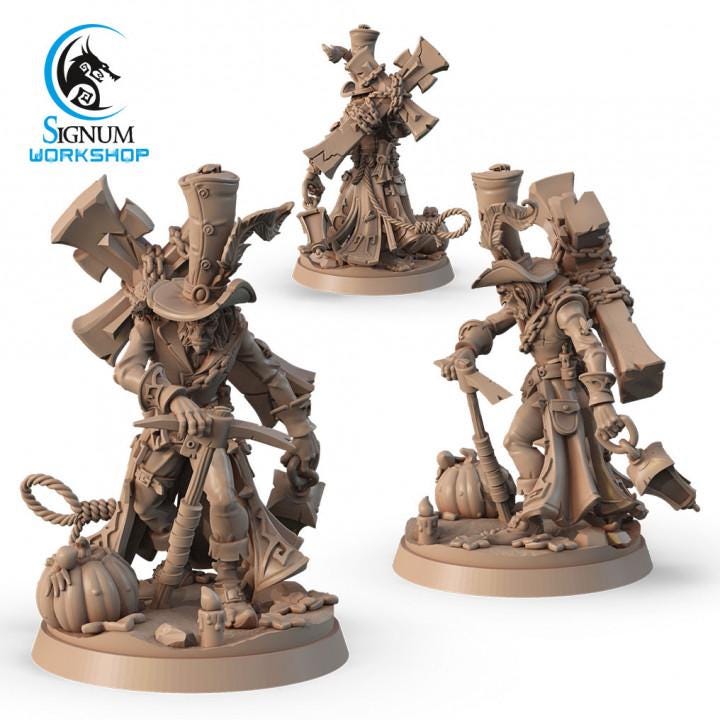 Gravedigger with Tombstone from "Witches Sabbath" by Signum Workshop Miniatures