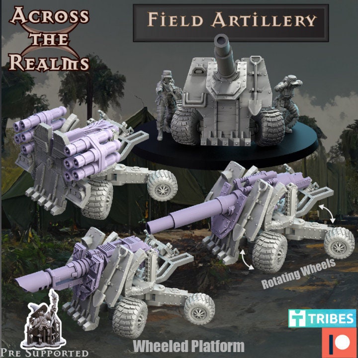 Field Artillery and Operatives by Across the Realms Miniatures