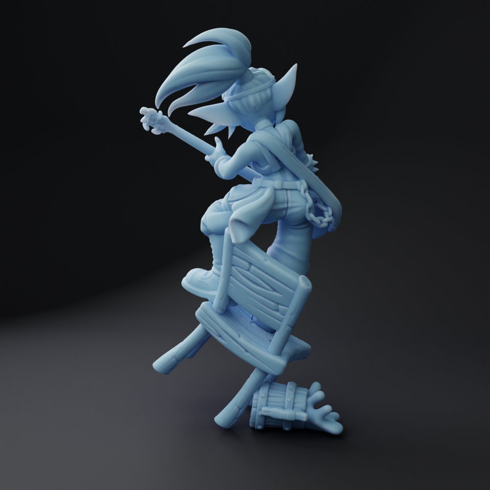 Knox Goblin Bard from Tavern Rock Band by Twin Goddess Miniatures