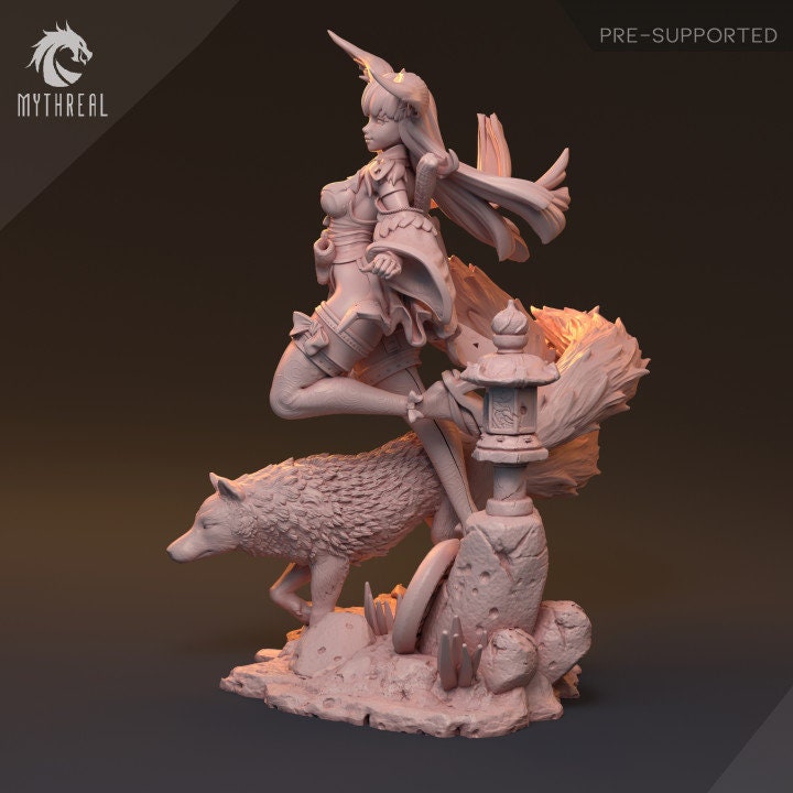 Moriko Fox Girl by Mythreal Games Miniatures