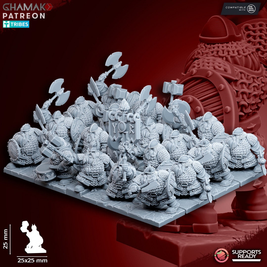 Clan Warriors (handweapon and shield) by Ghamak Miniatures