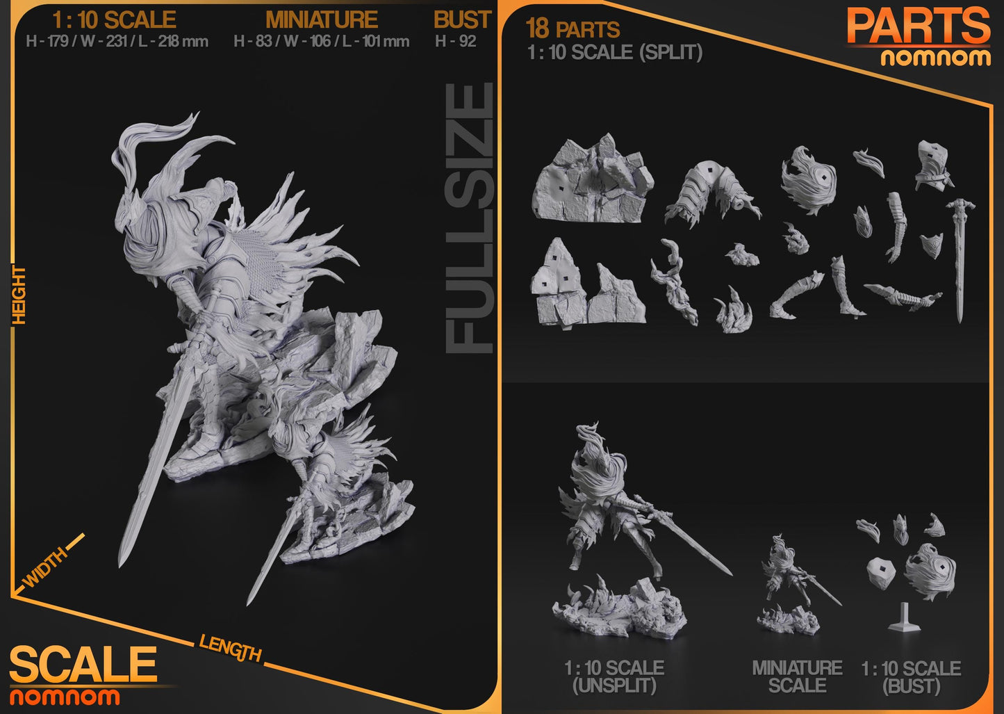 Artorias Statue Model Kit by Nomnom Figures