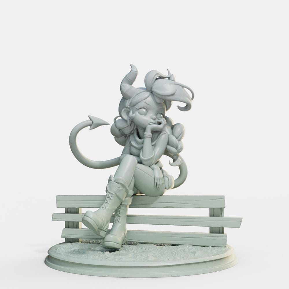 Farm Girl Tiefling by Female Miniatures