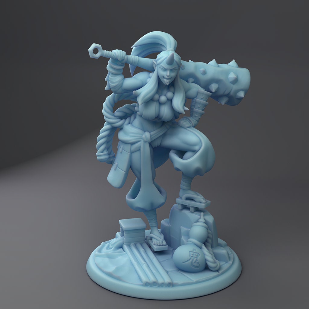 Kijo Oni Barbarian Pin Up by Twin Goddess Miniatures
