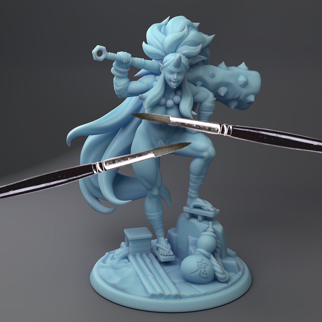 Kijo Oni Barbarian Pin Up by Twin Goddess Miniatures
