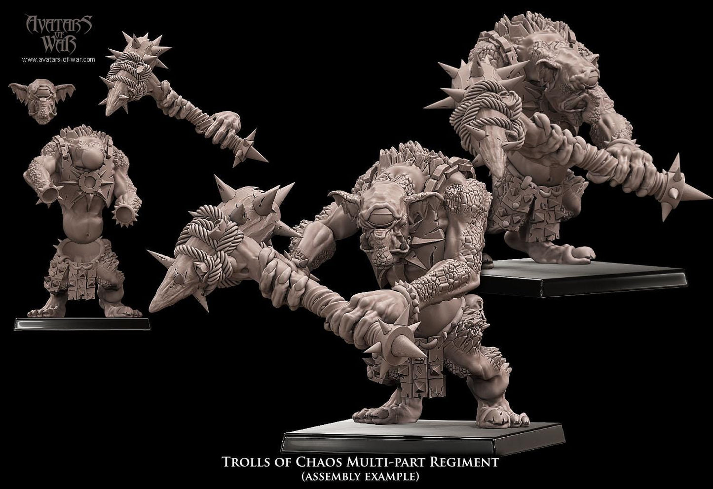 Trolls of Chaos multi-part Unit by Avatars of War Miniatures