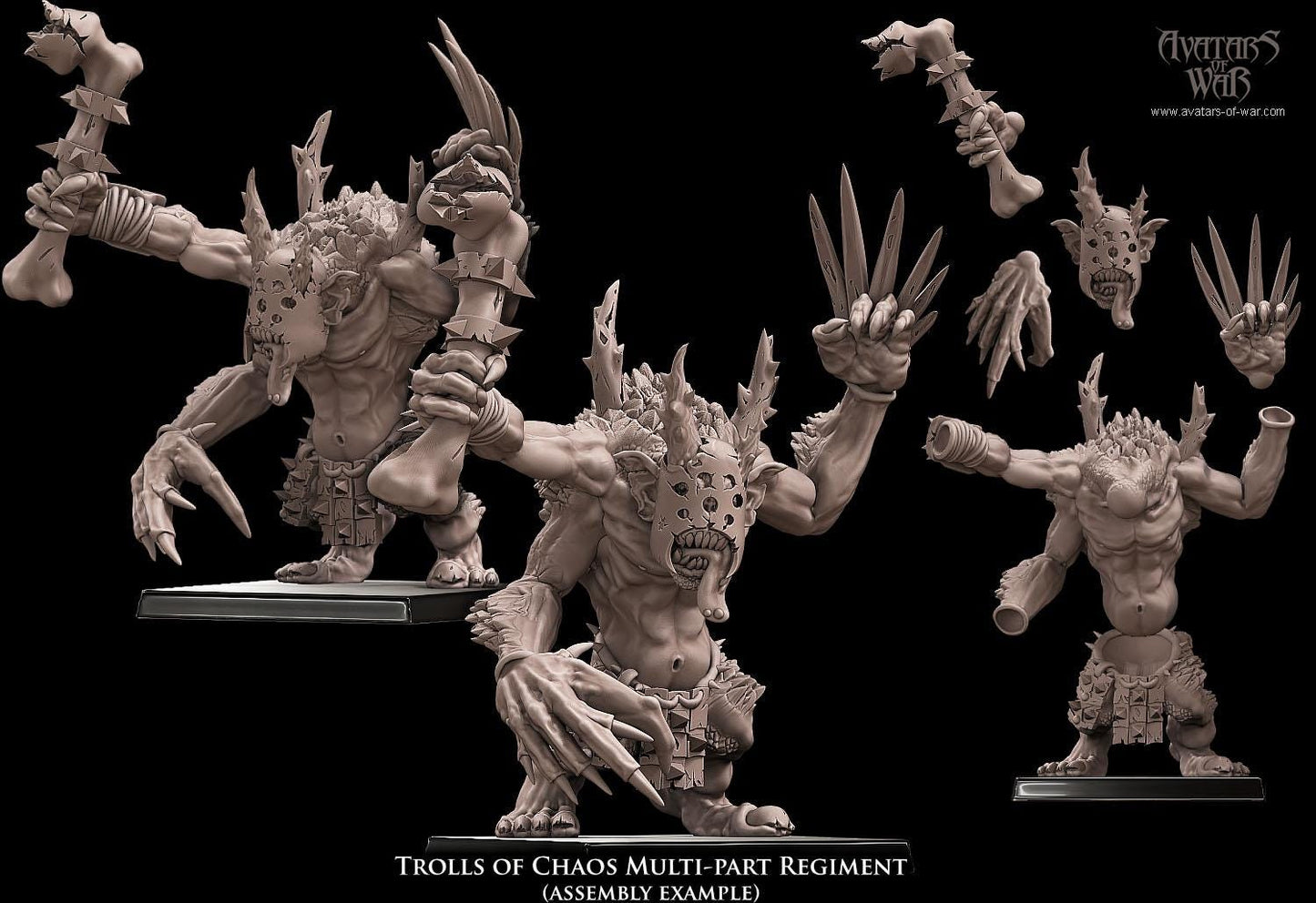 Trolls of Chaos multi-part Unit by Avatars of War Miniatures