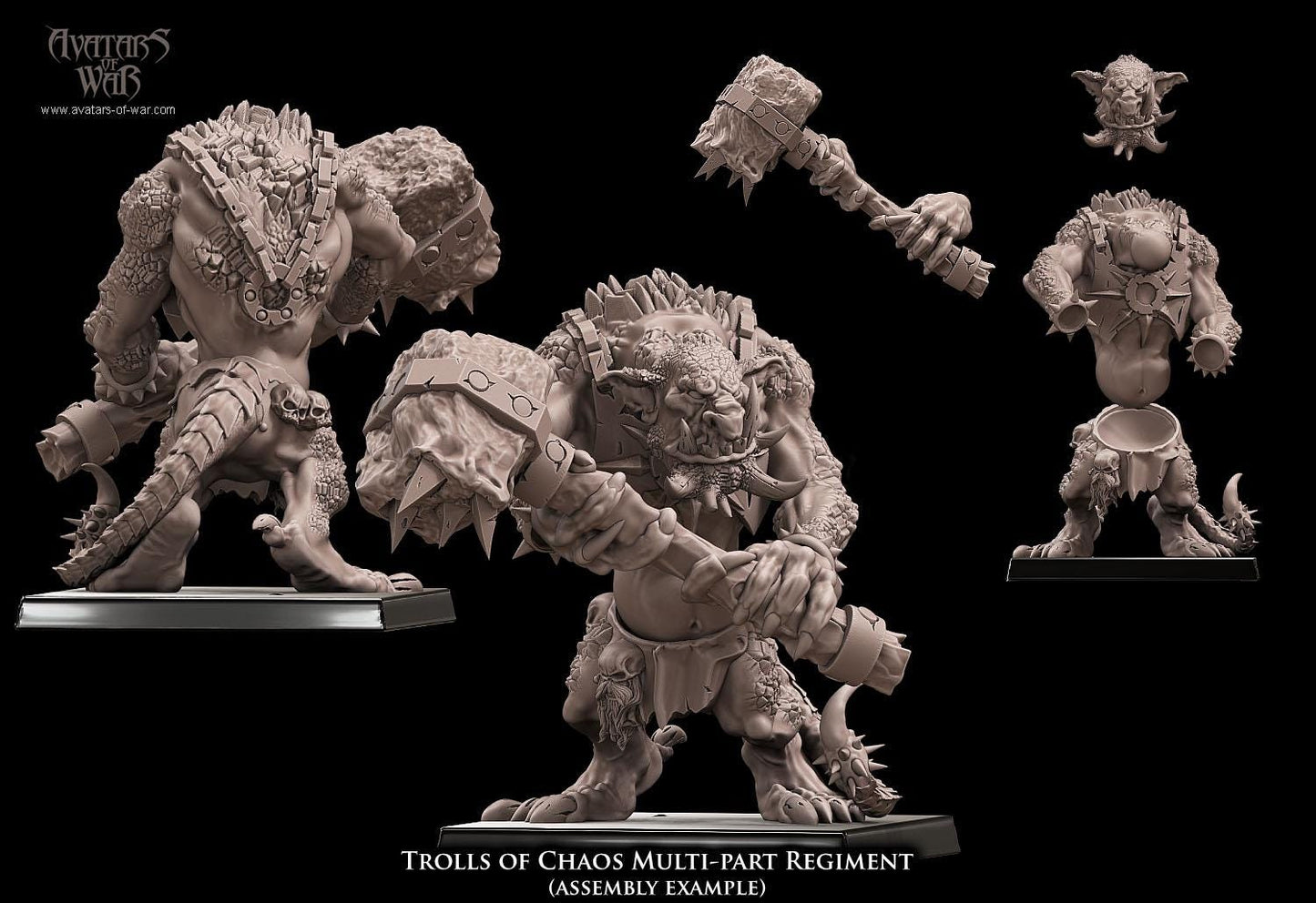 Trolls of Chaos multi-part Unit by Avatars of War Miniatures