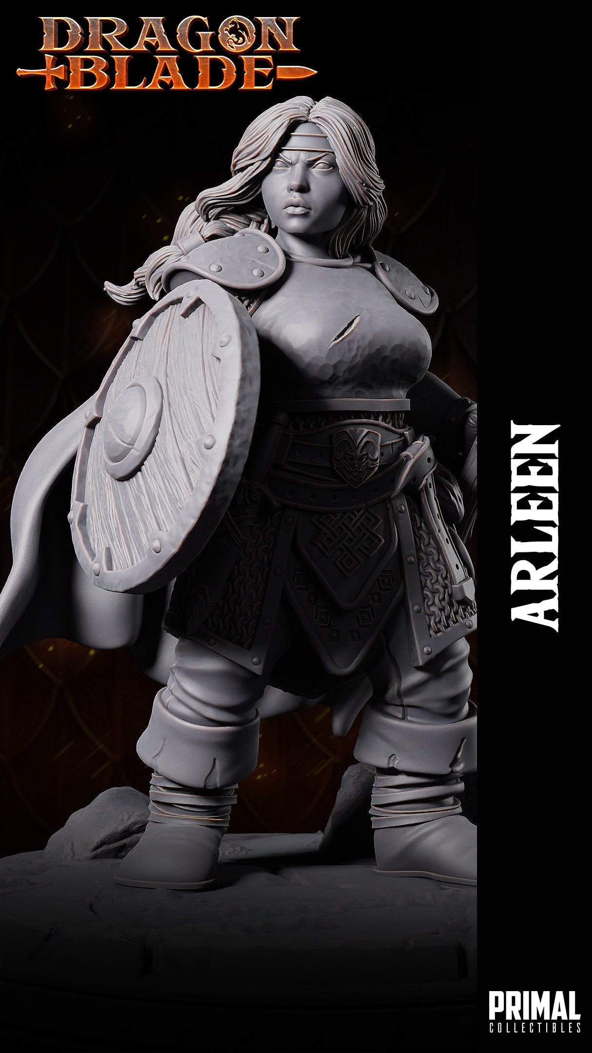 Arleen Dwarf Warrior by Primal Collectibles Miniatures