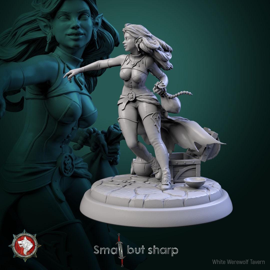 Halfling Thief from "Small but sharp" by White Werewolf Tavern Miniatures