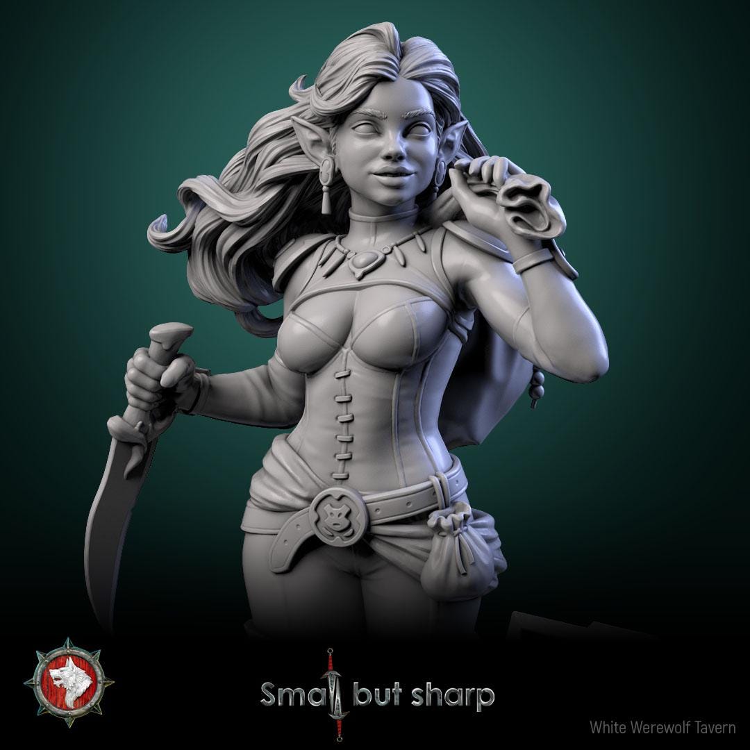 Halfling Thief from "Small but sharp" by White Werewolf Tavern Miniatures
