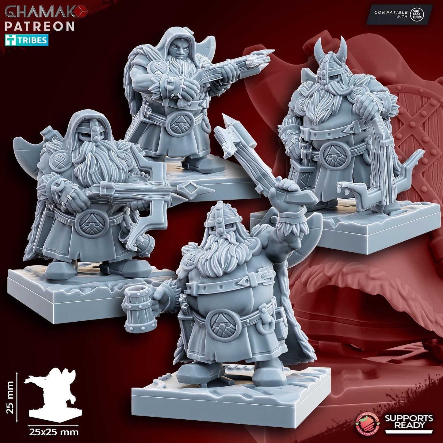 Dwarf Rangers with crossbows by Ghamak Miniatures