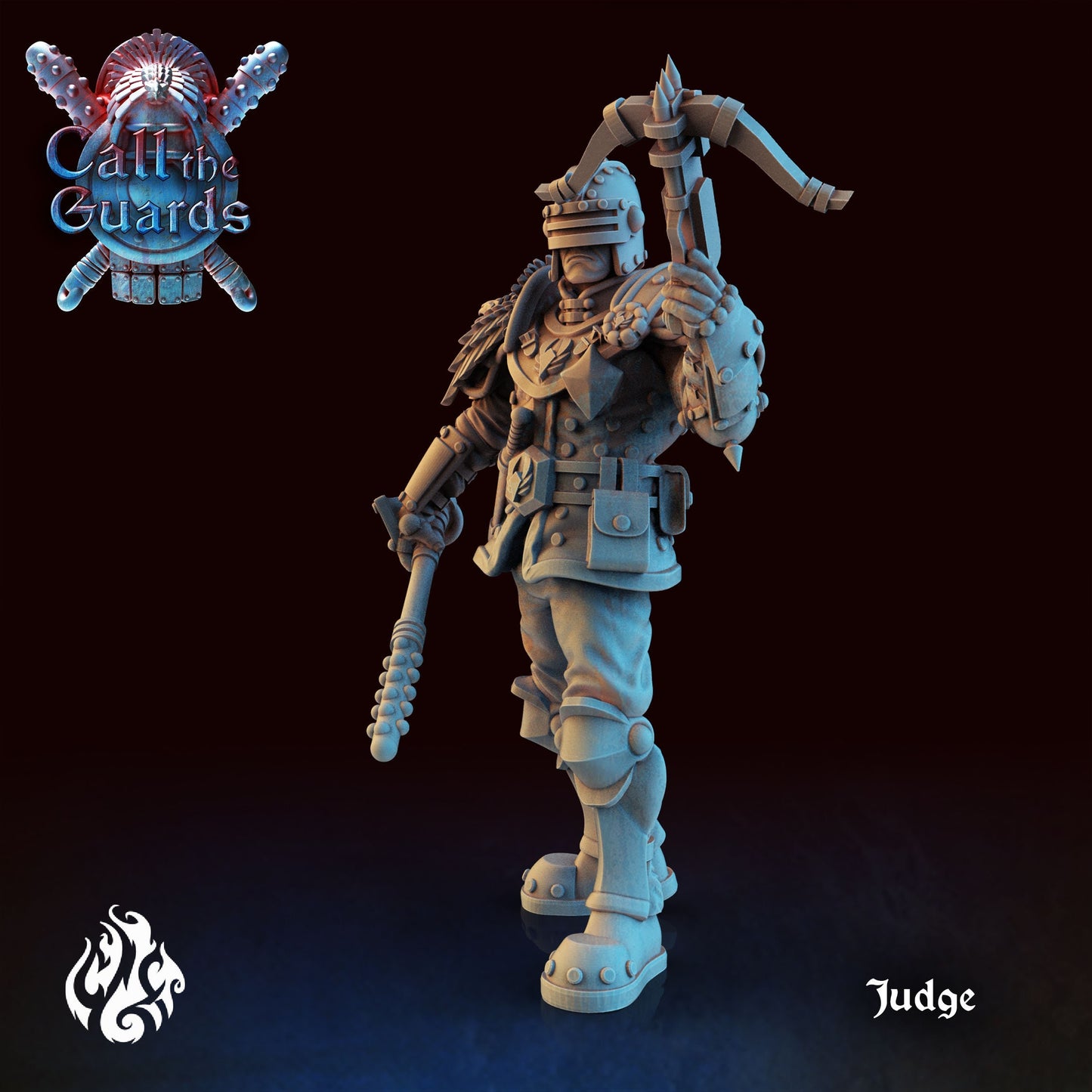 Judge from "Call the Guards" by Crippled God Foundry Miniatures Dredd Frostgrave RPG