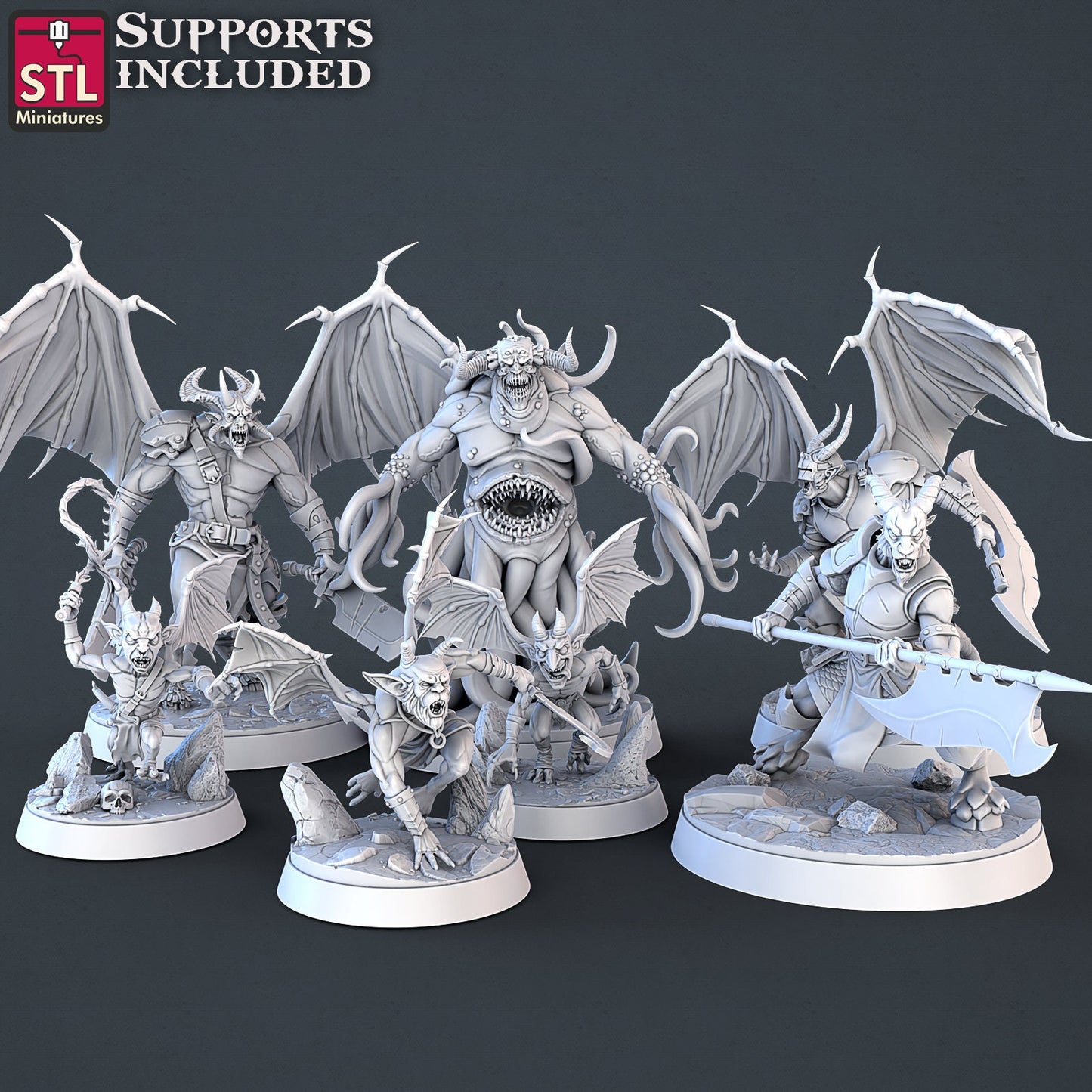 Demon Set by STL Miniatures