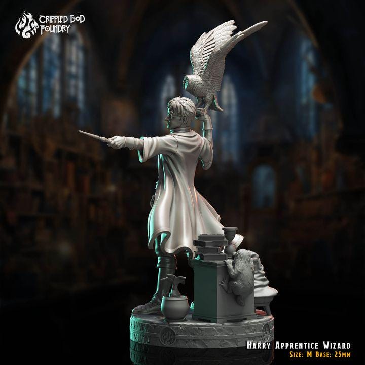 Harry, Apprentice Wizard from "The Imposter Mage" by Crippled God Foundry Miniatures