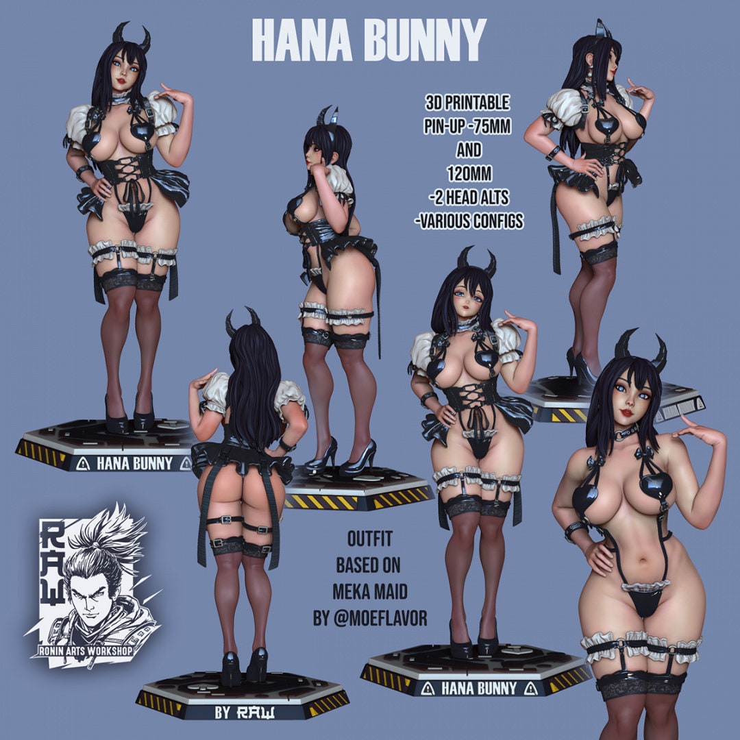 Hana Bunny Maid Pin Up Ronin Arts Workshop
