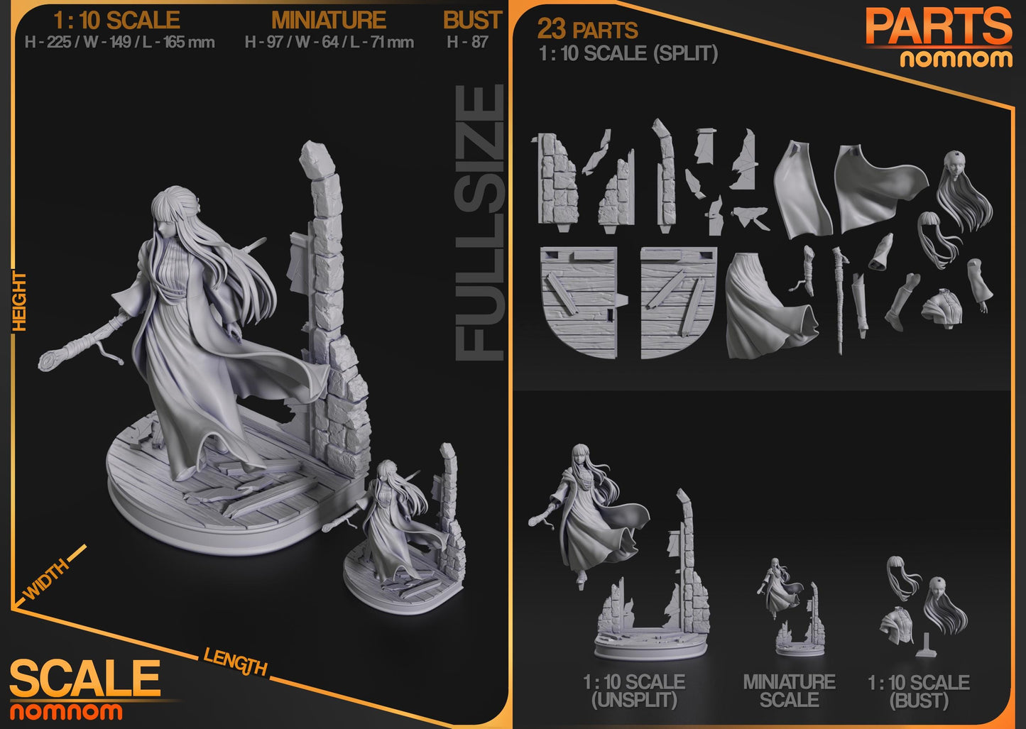 Fern Statue Model Kit by Nomnom Figures