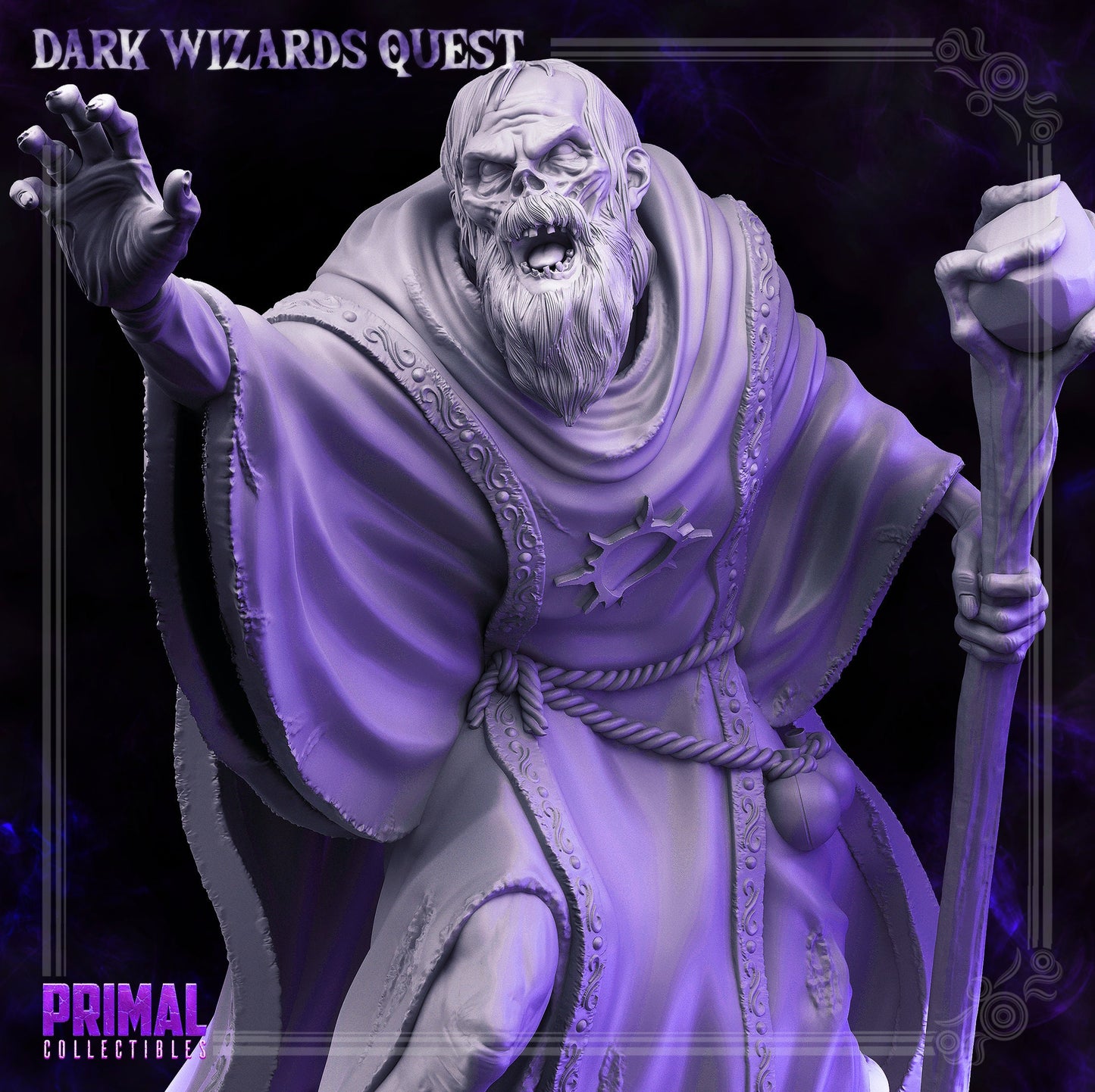Ghorgun Wizard Zombie from "Dark Wizards" by Primal Collectibles Miniatures